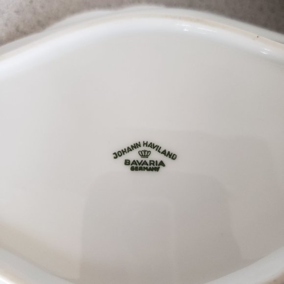 JOHANN HAVILAND Michele Oval Vegetable Bowl Flowers Pink Yellow - Picture 10 of 11